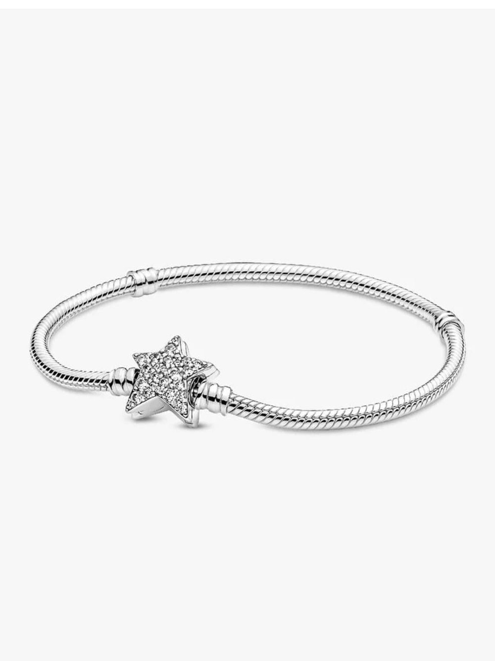 Pandora Moments Asymmetric Star Clasp Snake Chain BraceletSterling silver